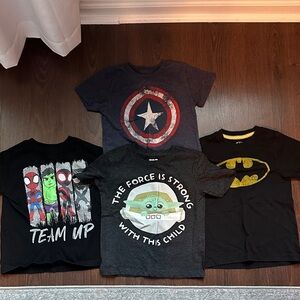 Marvel, Spiderman, Star Wars, Batman Superhero Kids Tee Bundle Size 3T